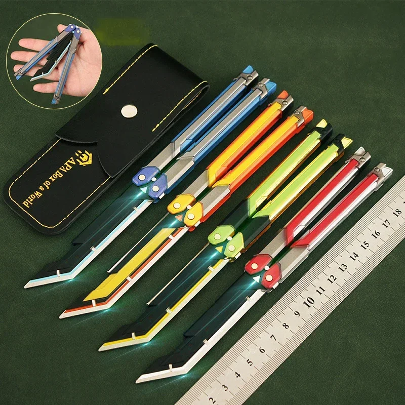 

Hot Valorant Game Merch Craft Toy, 20 Cm (7.8 Inches), Foldable RGX Butterfly Knife, Zinc Alloy Metal, Comes with Sheath