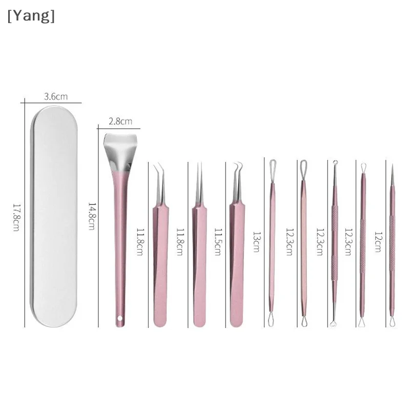 1/9 szt. Profesjonalna pęseta igłowa do trądziku bardzo drobne pryszcze środek do usuwania zaskórników klip narzędzie do czyszczenia porów twarzy
