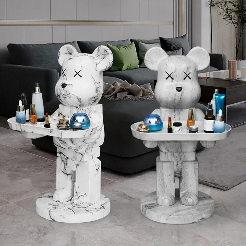 Coffee Tables Living Room Floor Bear Tea Tables Decorations Tray Modern Creative Design Furniture Nordic Ornaments Side Table