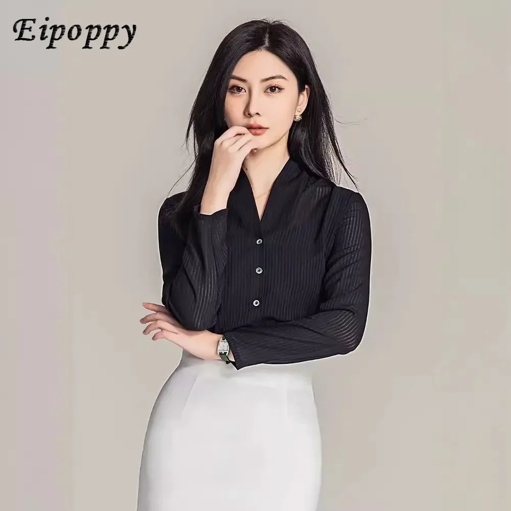 Long sleeved shirt for women, slim fit professional dress shirt