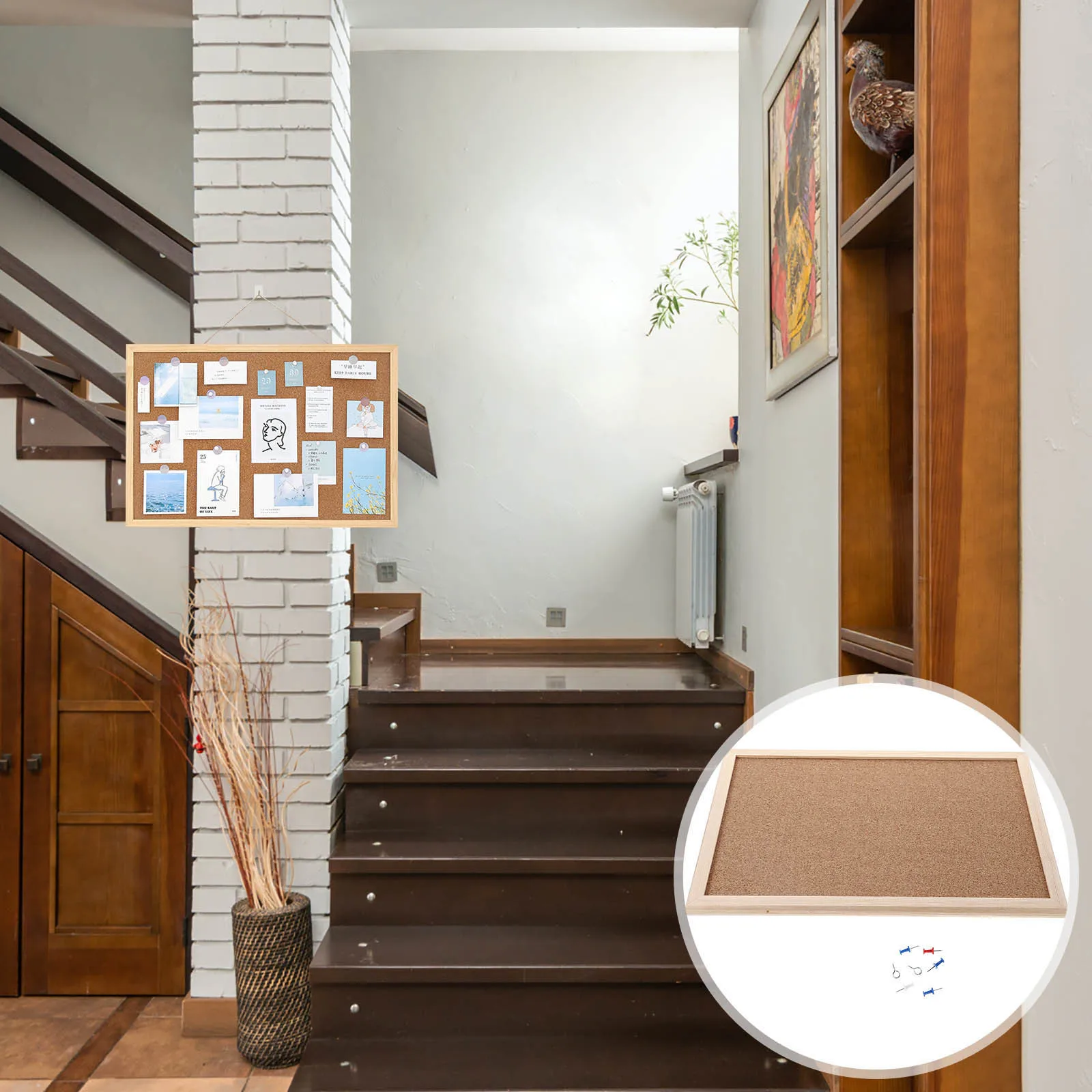 1セット ソフトコルク壁パネル 装飾用掲示板 オフィス/家庭用 メッセージ/通知表示オーガナイザー 小型コルクボード