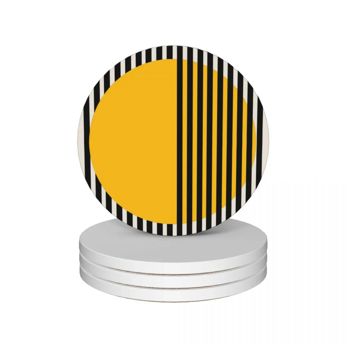 

Bauhaus Exhibition Print, Bauhaus Wall Art yellow circle, Bauhaus Exhibition Wall Decor Ceramic Coasters (Set of 4)