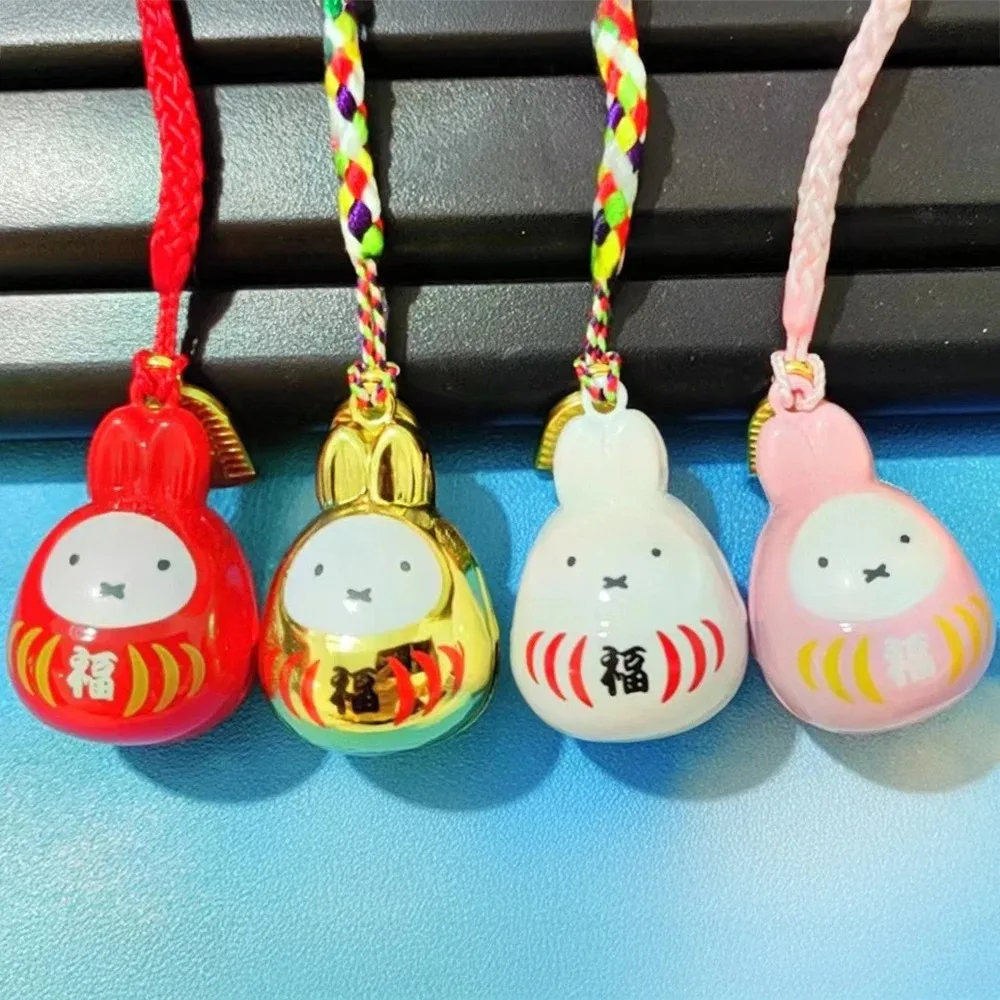 Neuer Kawaii Miffy Kleiner Glockenanhänger Cartoon-Kaninchen Japanischer Stil Geflochtenes Seil Schlüsselanhänger Taschenaccessoire Beste-Freundin-Geschenk Festival-Geschenk – Detail 12