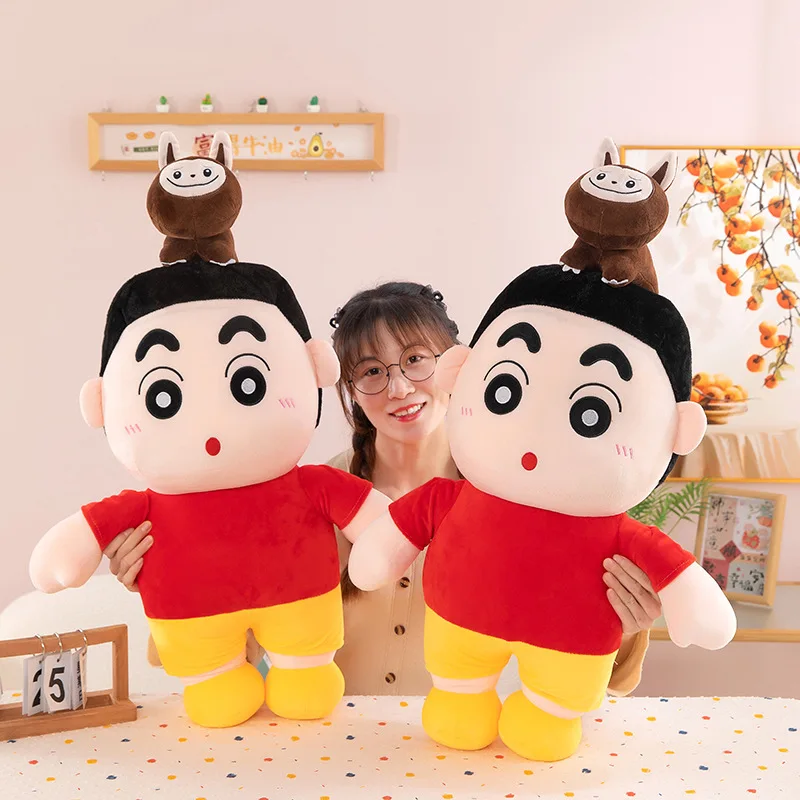 Novo crayon shin-chan labubu kawaii boneca modelo criativo boneca de enchimento presente de ano novo pano das crianças boneca de pelúcia presente de aniversário