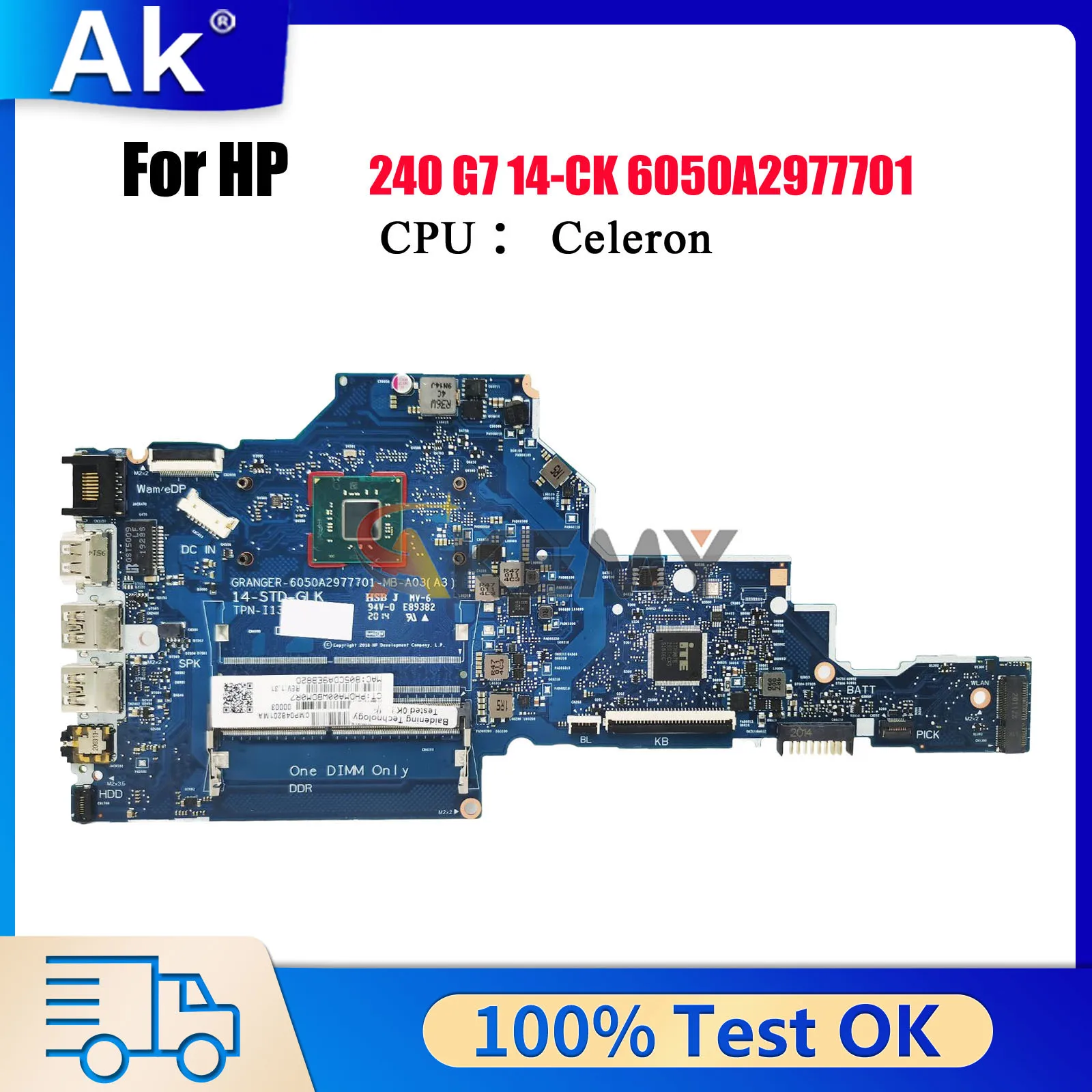 

6050A2977701 для HP TPN-I131 240 G7 14-CK, материнская плата для ноутбука L23234-601 с процессором N4000 N4100 DDR4, 100% полностью протестировано