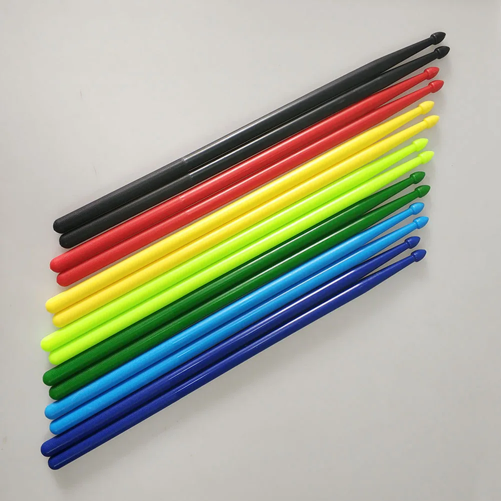 

Nylon 5A Drum Sticks Lightweight Non-Slip Grip For Drum Set Practice Colorful Durable Percussion Instrument Accessory