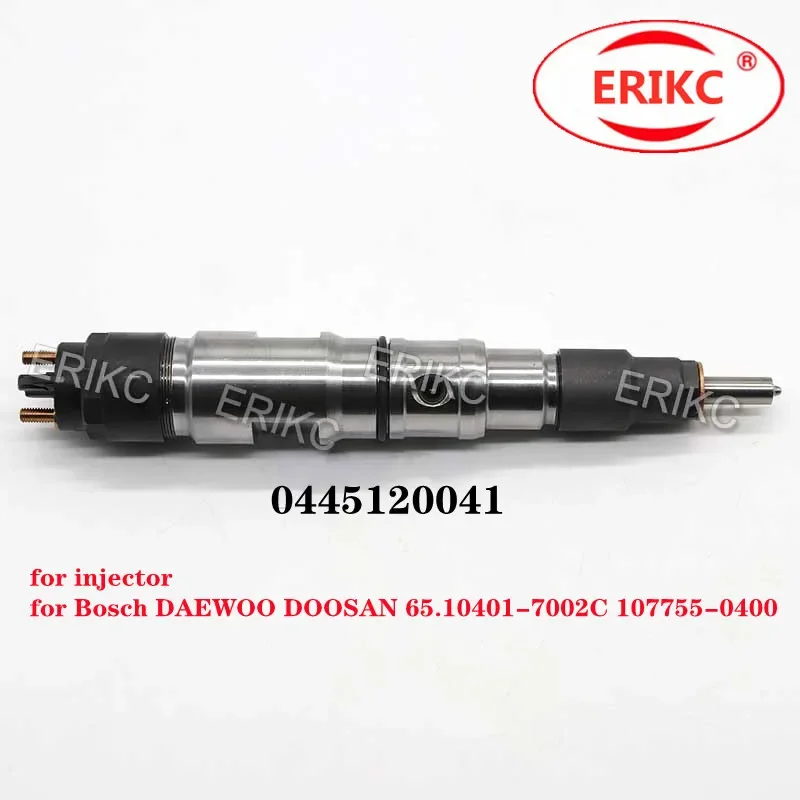 

ERIKC 0445120041 Common Rail Fuel Injector 0 445 120 041 for Bosch DAEWOO DOOSAN 65.10401-7002C 107755-0400