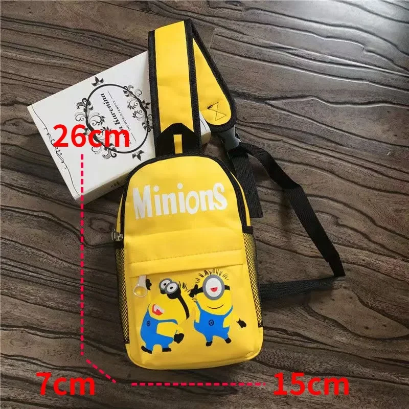 Minions Crossbody Bag Chest Bag Minion Shoulder Bag Messenger Travel Casual Storage Pouch Handbag Anime Backpack Kid Gift Girl