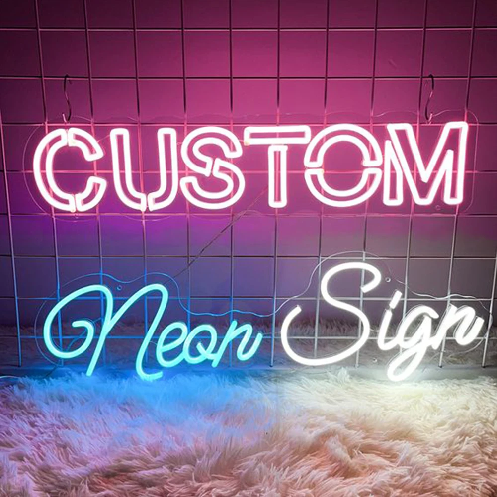 Custom LED Neon Sign - Neon Logo Decor Personalized Light for Wedding Party Birthday Shop Store Name Design - Neon Light Letters