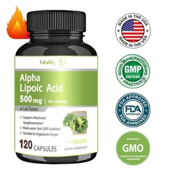 Vitality Alpha Lipoic Acid - Promotes Neurological Health, Cardiovascular and Carbohydrate Support