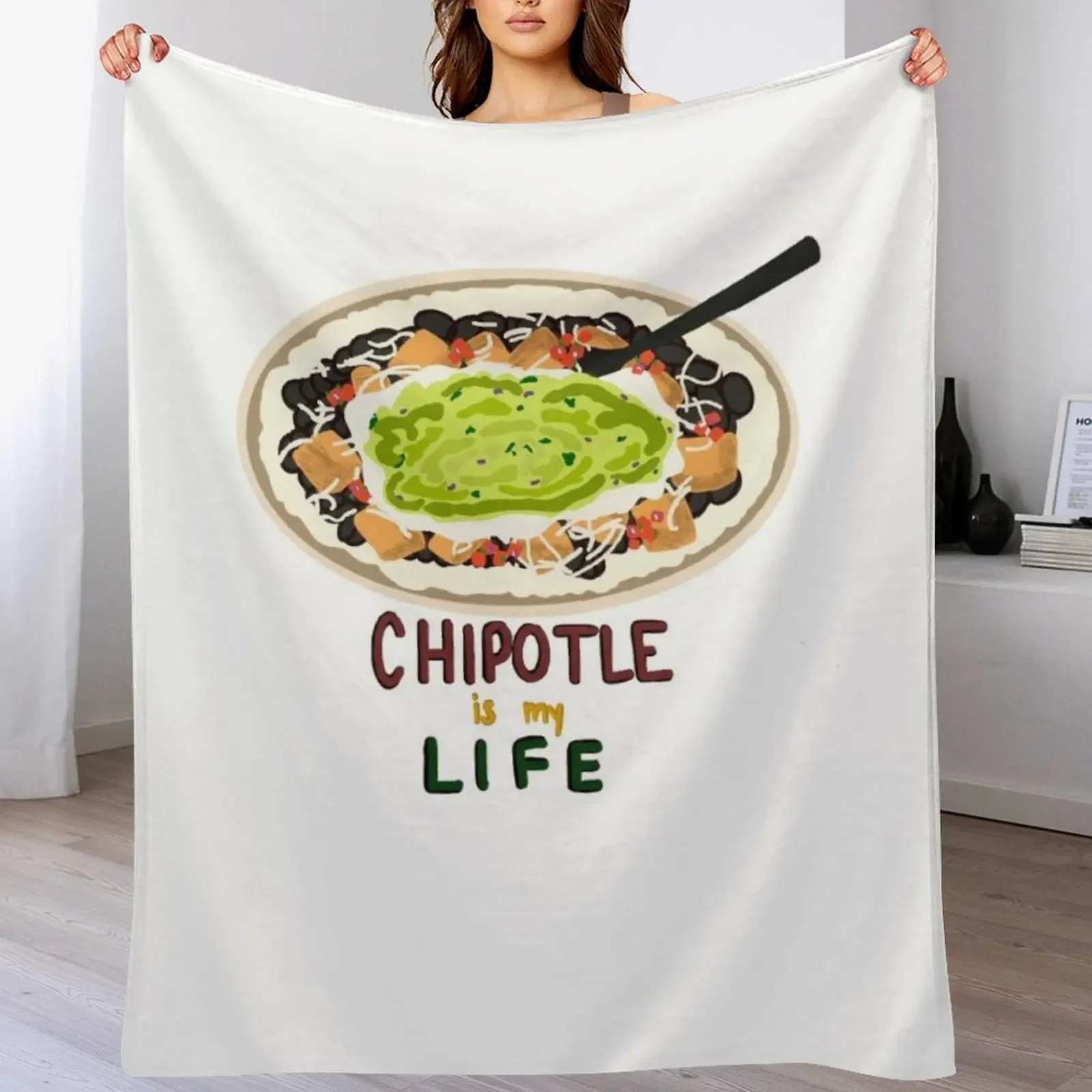 

chipotle is my life Throw Blanket Beach Quilt Winter beds Blankets