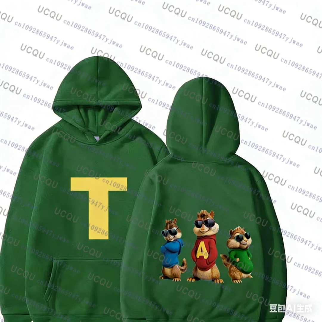 Herbst-Winter-Sweatshirt „Alvin And The Chipmunks The Squeakquel's“ für beste Freunde, Kapuzenpullover, Halloween-Kostüm, Kinderpullover – Detail 16