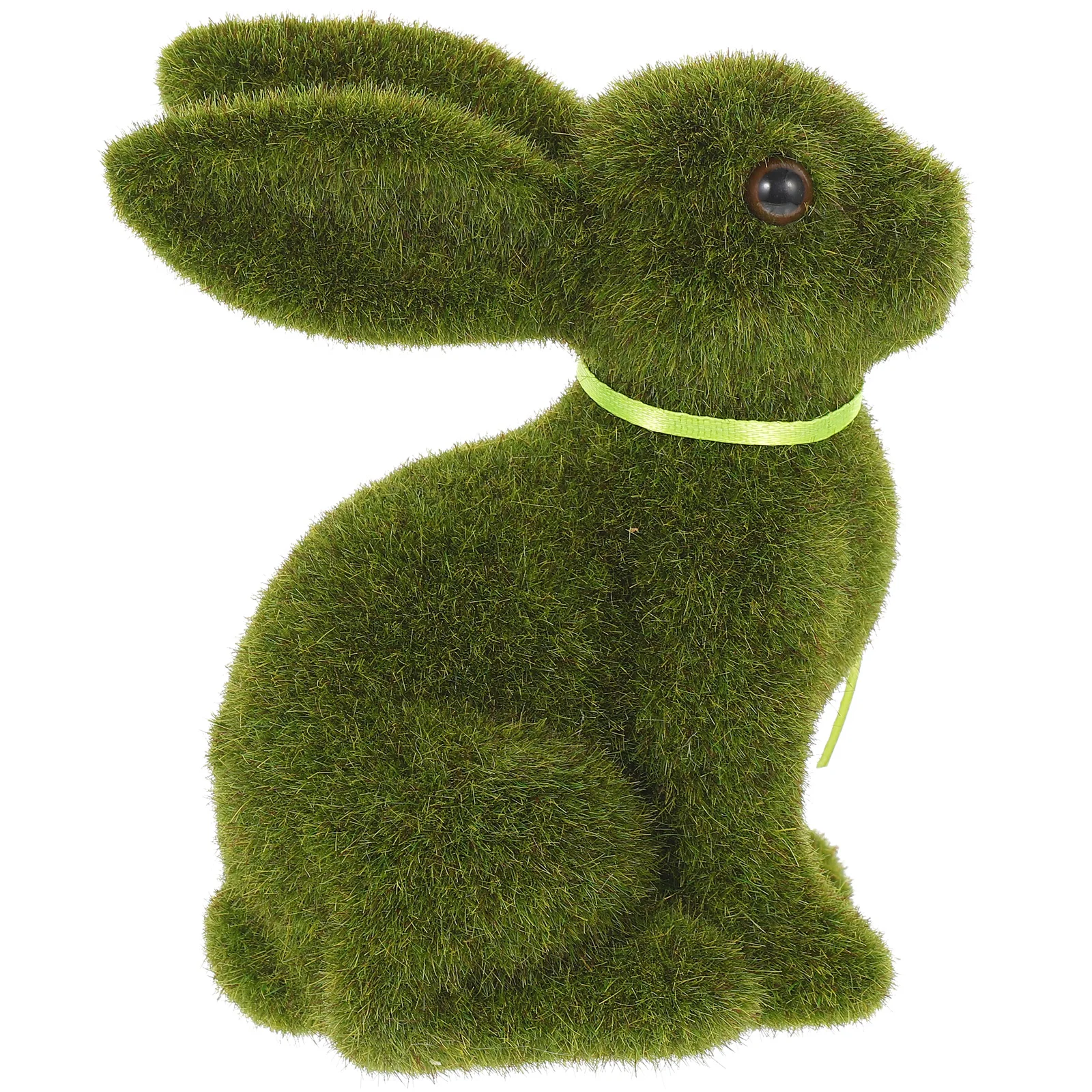 

Simulated Rabbit Ornament Flocking Bunny Statue Resin Animal Home Office Garden Easter Craft Yard Sculpture Landscaping