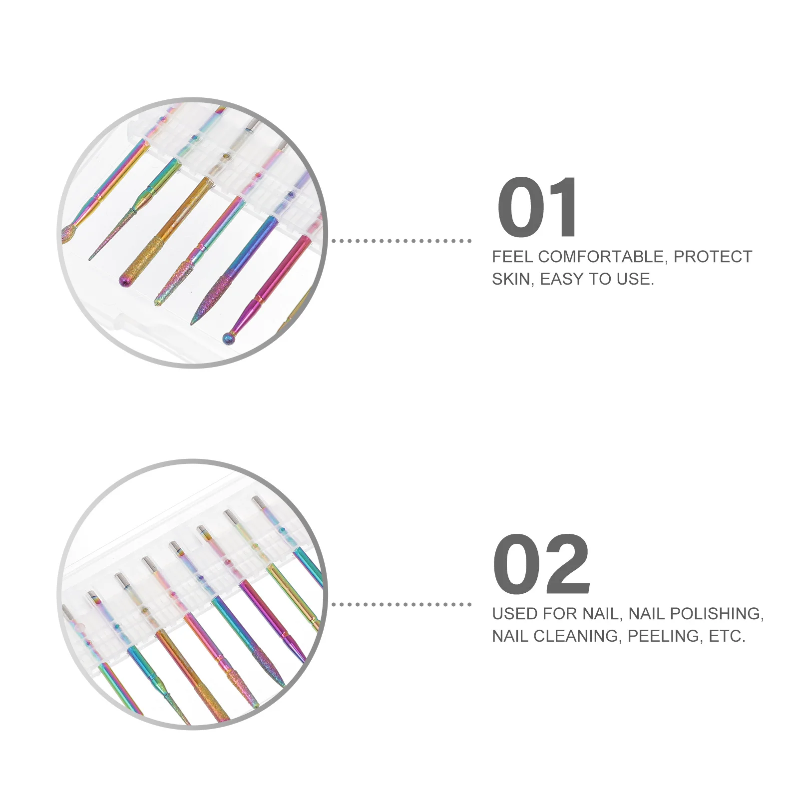 

1Set Manicure Grinding Heads Kit Premium Tungsten Steel Nail Art Tools for Natural Artificial Nails Cuticle Care Pedicure Polish