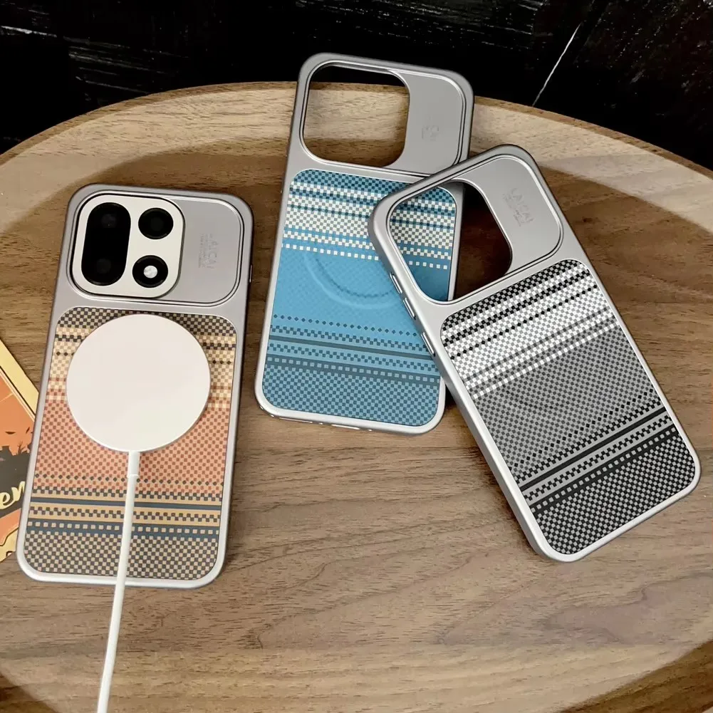 

Luxury Kevlar Carbon Fiber Pattern Case For OnePlus 15 oneplus15 Lens Wireless Charging Magnetic Ring Cover