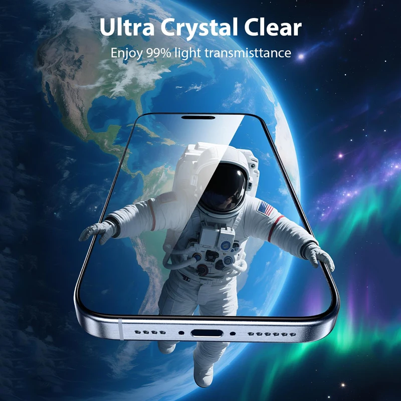 زجاج مقسى عالي الدقة لهاتف iPhone 17 Pro Max / 17 Pro / 17 Air /17 واقي شاشة لهاتف iPhone 17 Series طبقة زجاجية واقية للشاشة