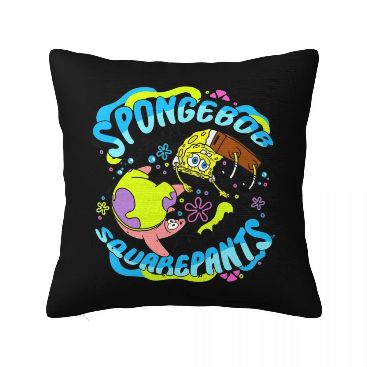 

SpongeBobing Friends Square Pillow Case Cartoon Cushion Covers Customized Decor Pillowcase for Car 18"x18"