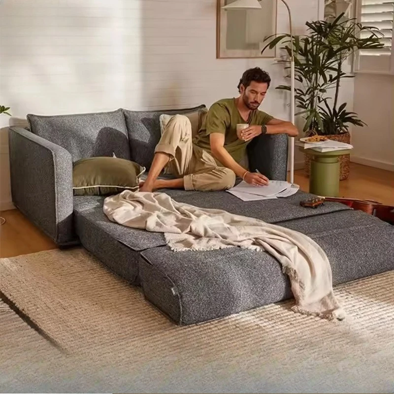Vacuum compression roll bag foldable Italian multifunctional sitting and lying small apartment living room sofa Internet
