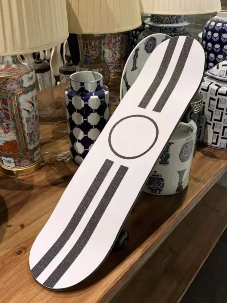 Black and white and watercolor skateboards