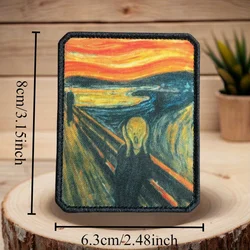 Edward Monk The Scream – Parche táctico adhesivo MOLLE para mochila