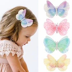 Pinces à cheveux papillon à paillettes colorées, 3 pouces, épingles à cheveux mignonnes pour femmes et filles, nœuds de cheveux, Barrettes, accessoires pour cheveux