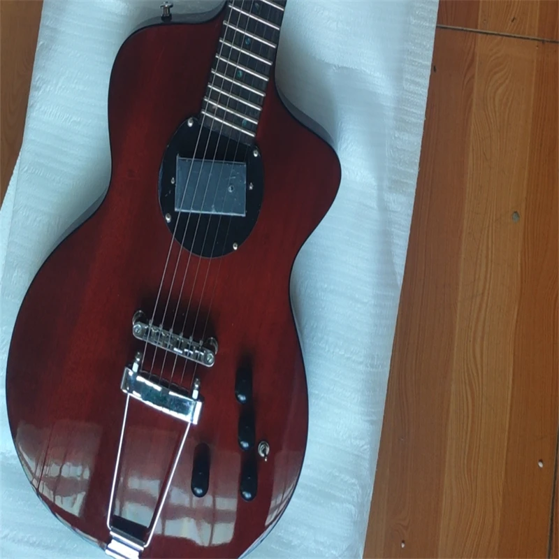 Nuovo modello Rick Turner 1-c-lb Lindsey pettorina marrone bordeaux chitarra elettrica Semi cava