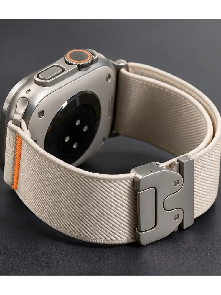 Fallschirm-Nylonarmband für Apple Watch Ultra 4 3 2, 49mm 45mm 46mm 42mm 40mm Armbänder, IWatch Correa Serie 12 11 9 8 7 SE 10
