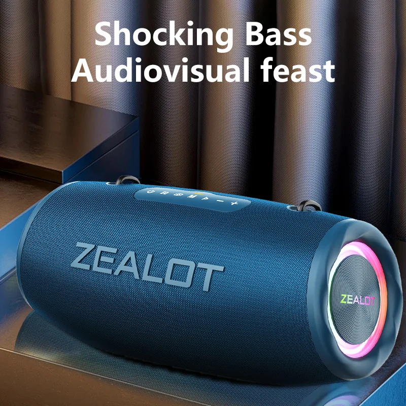 ZEALOT S87 80W Wireless Speakers, Outdoor Portable Subwoofer