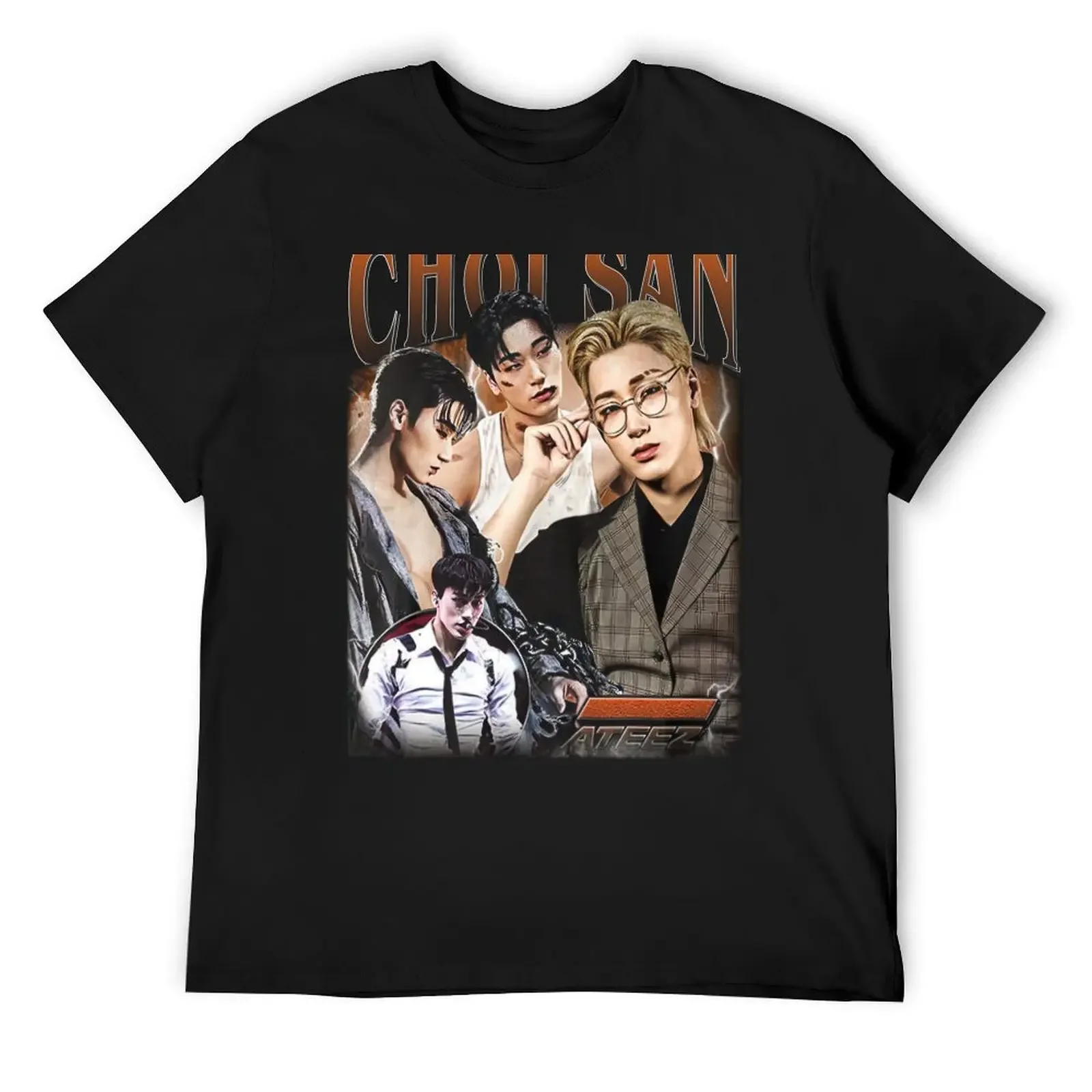 

Choi San Ateez Vintage T-Shirt vintage graphic tee custom shirt tops plus size men clothing