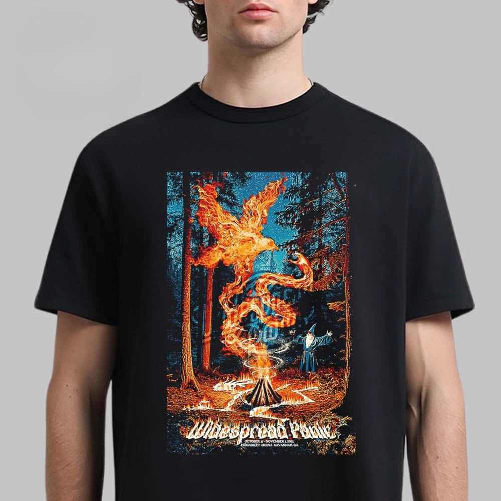 Y2k Widespread Panic Cotton Band Shirt Unisex Summer Short Sleeve Fashion Brand Tee Luxury Casual Vintage T-shirt