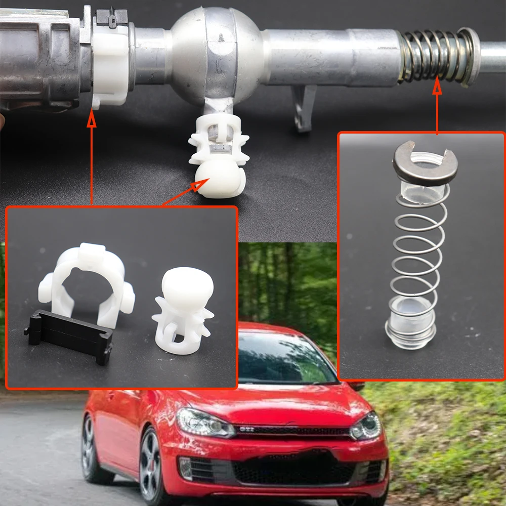 

Gear Shifter Selector Lever Shaft Stick Spring Bushing Kit Manual Trans for VW Golf MK5 1K MK6 5K Shift Arm Bearing Relay Clip
