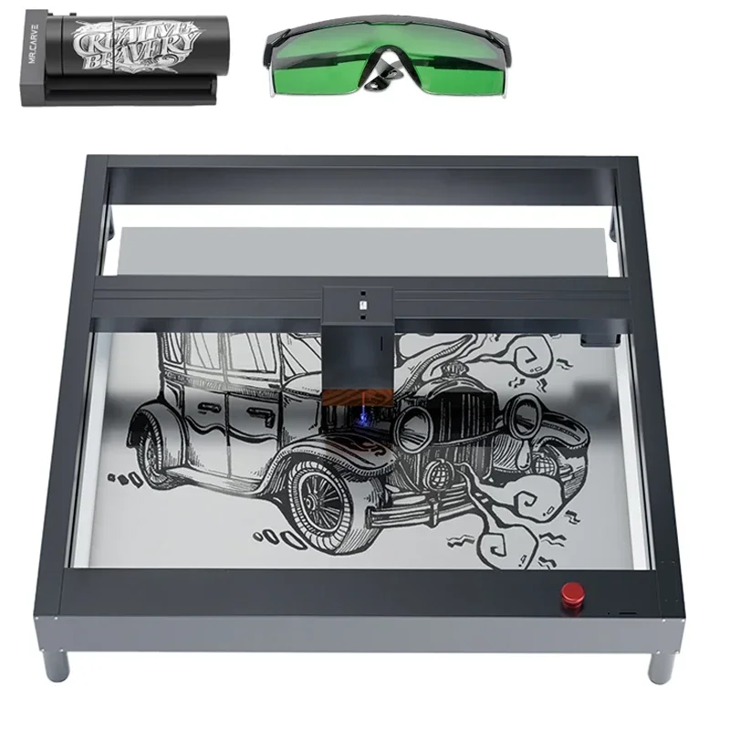 

D4 Engraving Machine 2W/3W/5W/10W Large Range Diode Engraver for Wood Metal Plastic Leather Paper MDF Rubber