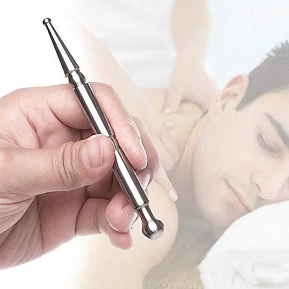 

Massage Accessory Double Tip Acupuncture Pen Stainless Steel for Facial Ear Body Point Reflexology Therapy Tool