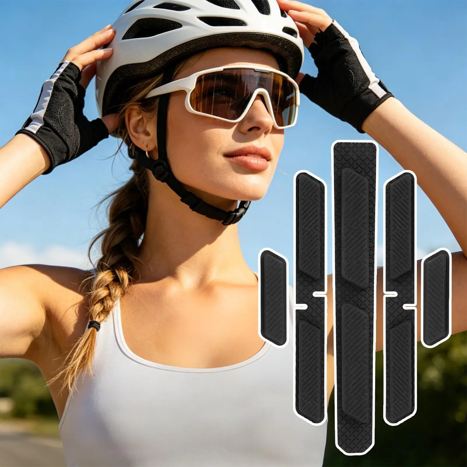 Bike Helmet Pads Replacement Breathable Shock Absorbing Protective Non-slip Baseball Helmet Pads Replacement For Daily Travel