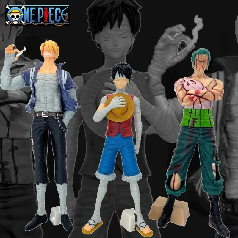 One Piece Anime Figure Luffy Zoro Sanji Action Figurine Straw Hat Pirate Series Collectible Model Toy for Birthday Gift