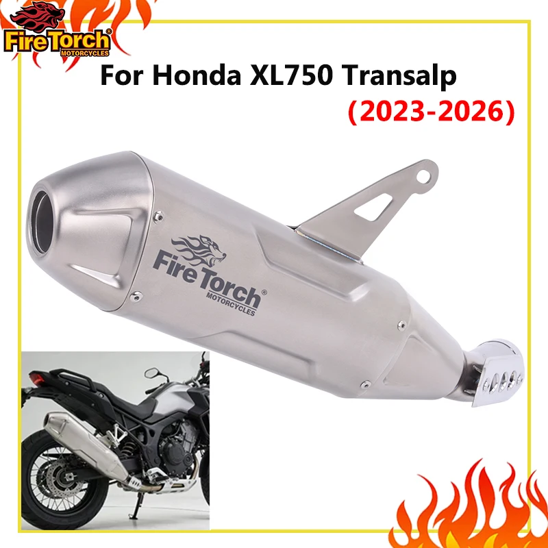 Slip-On Auspuffanlage für Honda XL750 Transalp 2023 2024 2025 2026 Motorrad Edelstahl Verbindungsrohr Endschalldämpfer DB Killer