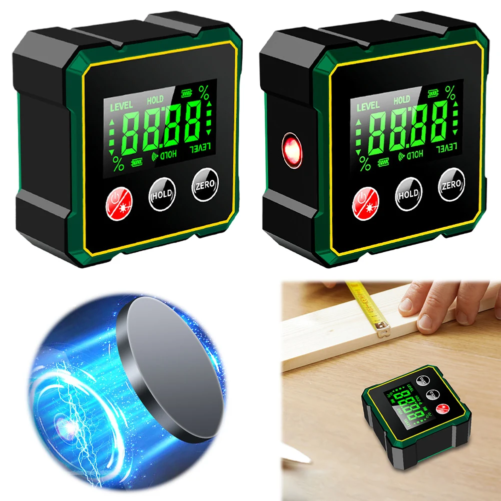 

Magnetic Digital Angle Finder 360° Electronic Protractor Rechargeable Mini Inclinometer Level Gauge Measurement Tool