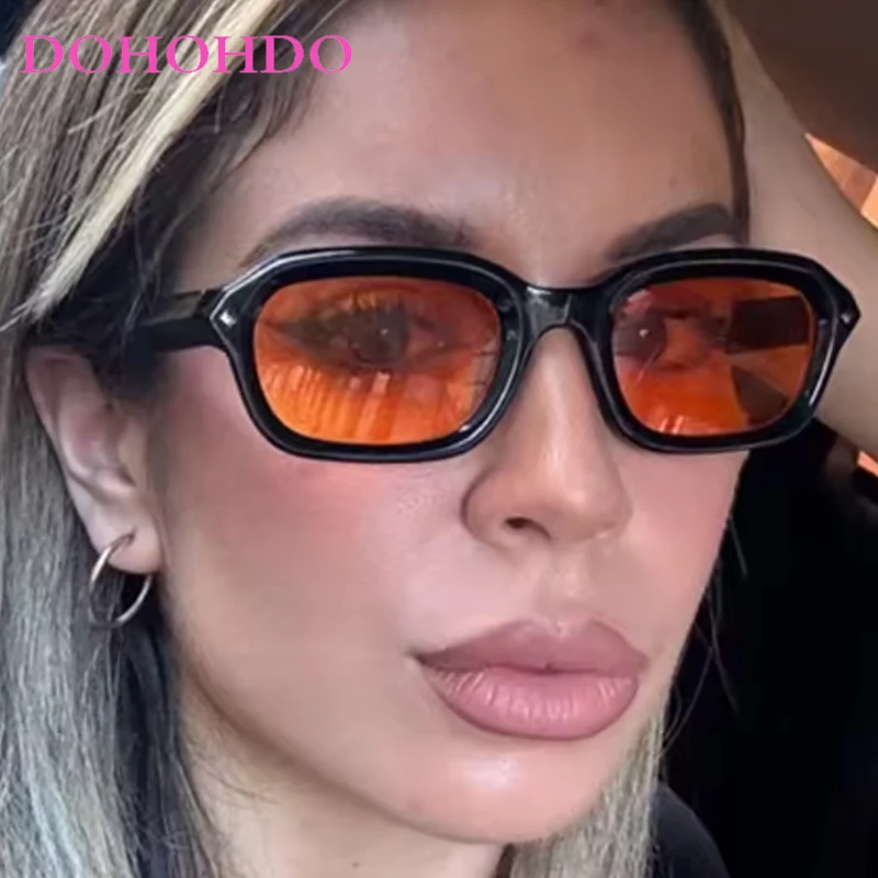 

Luxury Fashion Rivets Decorate Square Sun Glasses Men Female Outdoor Brand Designer Shades Drive Summer Traveling Eyewear UV400