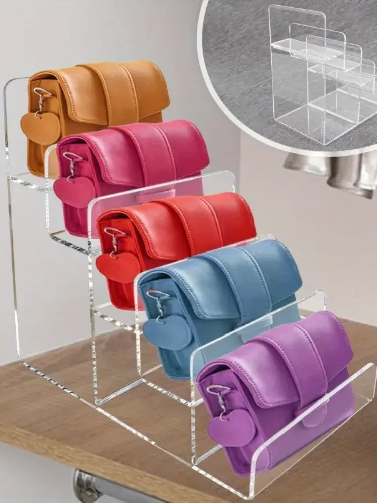 Acryl portemonnee displaystandaard portemonnee handtas organisator, doorzichtige sieraden Riser displaystandaard portemonnee displayrek voor cosmetisch parfum - afbeelding 2