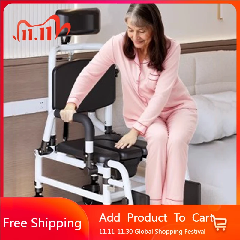 

Designer Disabled Bathroom Chair Bedroom Nordic Wheels Medical Stool Elderly Portable Shower Silla Plegable Trendy Furniture