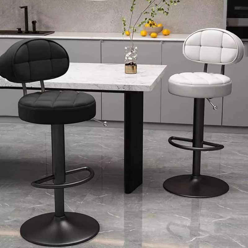 Black Modern Bar Chairs Bedroom Living Room Women Minimalistic Bar Chairs Nordic Luxury Sillas Barra Cocina Home Furniture