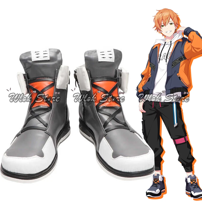 Spiel Projekt Sekai Bunte Bühne Shinonome Akito Cosplay Schuhe Stiefel PJSK Angepasst Männer Frauen Halloween Party Karneval Schuhe