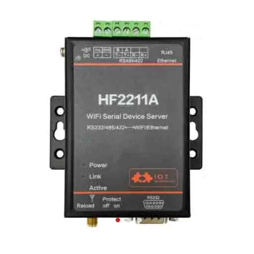 

EU Plug Available WiFi Serial Device Server RS232/RS485/RS422 HF2211A Ethernet Converter Module for Communication & Networking