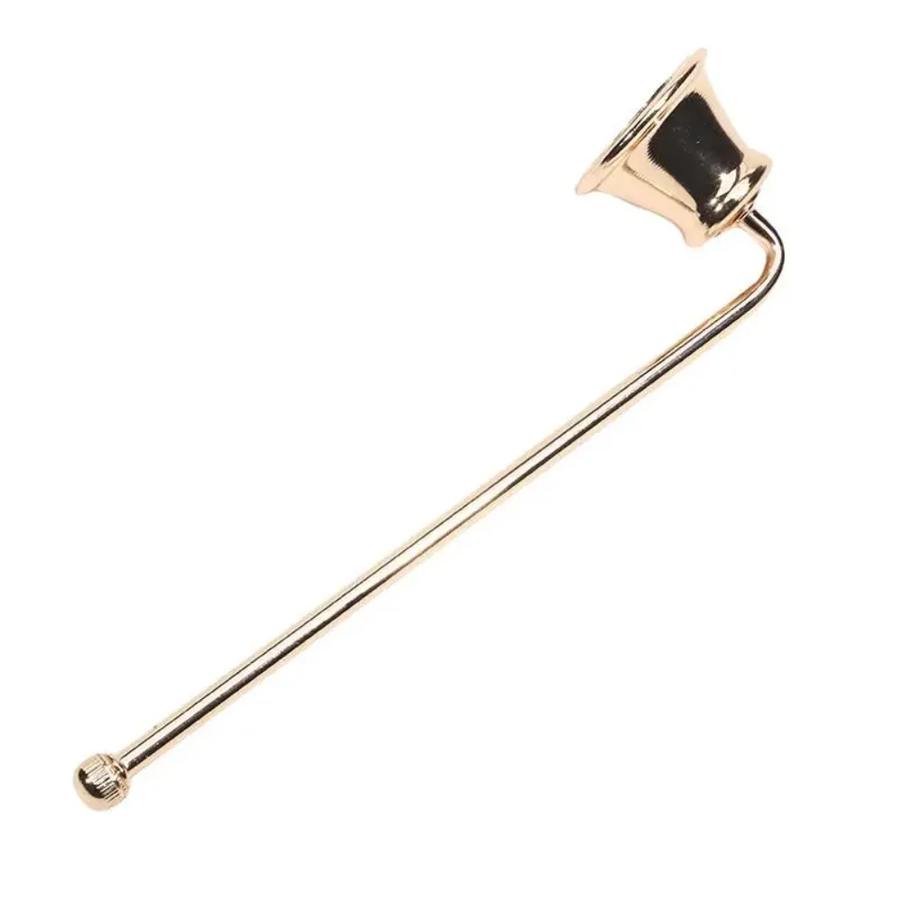 Elegant Bell-shape Candle Snuffer 18cm Handle Gold/Black/Silver Fire Extinguisher Metal Wick Cover SPA Hotel
