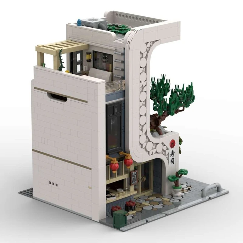 Klocki konstrukcyjne Moc Budynki Restauracje Sushi Technologia Modularne Miejskie Widoki Uliczne Model Klocki Prezenty Zabawki Świąteczne Zestawy DIY Montaż