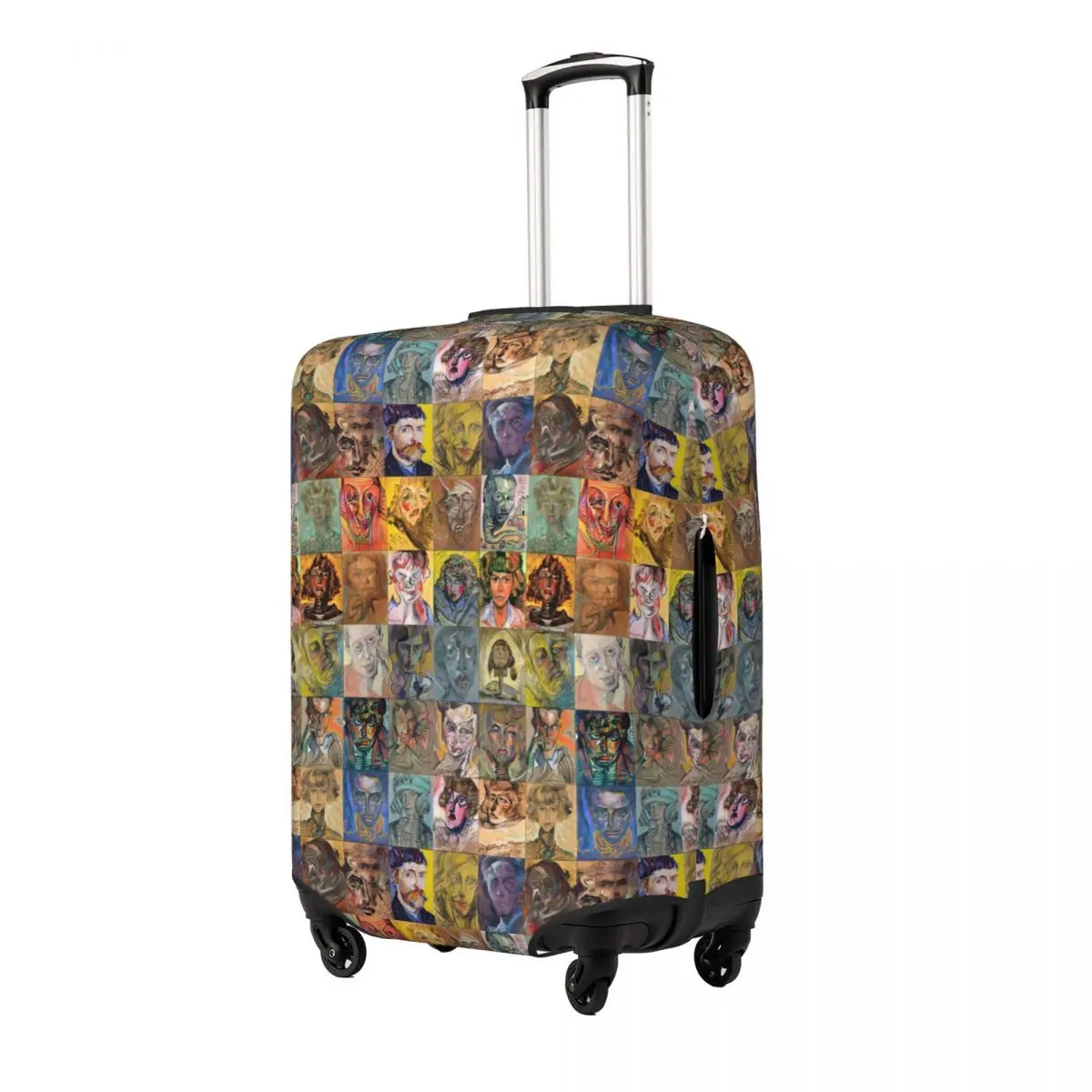 Witkacy Gezichten Print Bagage Beschermende Stofhoezen Elastische Waterdichte 18-32Inch Kofferhoes Reisaccessoires