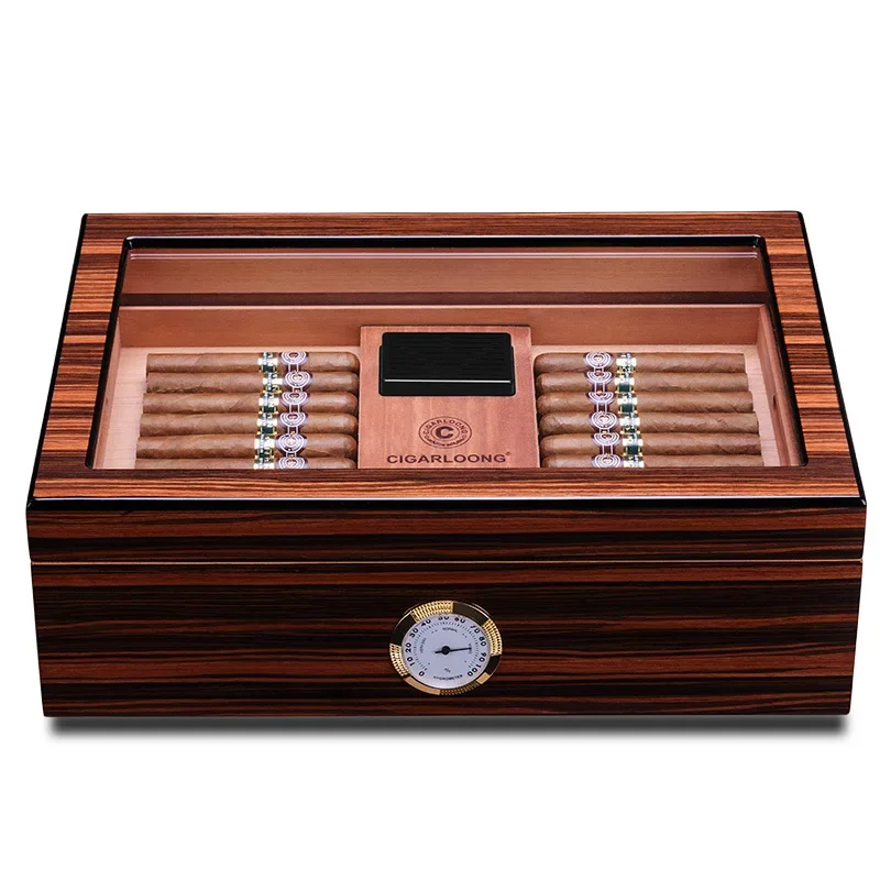 

cigar box mellow cedar wood moisturizing box piano paint large capacity cigarette case party gift