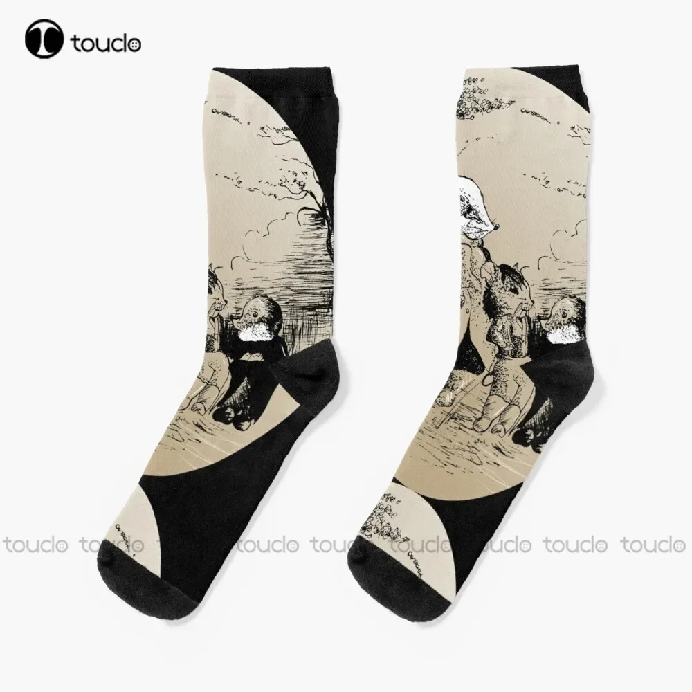 The Wind In The Willows Socks Slipper Socks Men 360° Digital Print Street Skateboard Socks Comfortable Girls Sports New Popular