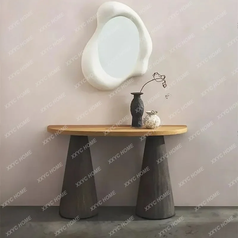 XX Modern Simple Solid Wood Entrance Platform Personality Creative Special-shaped  Style Fashion