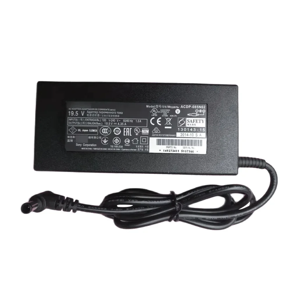 Imagem -03 - Adaptador ac para Carregador de tv Lcd Acdp085n02 19.5v 4.35a 6.5x4.4 mm 85w Kdl40r485b Kdl-48w605b Carregador de tv Original